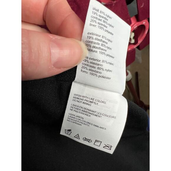 Speedo one piece swimsuit color blocked black blue x back - Picture 9 of 10